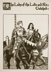 Die Dame vom See und Sir Galahad, Illustration aus 